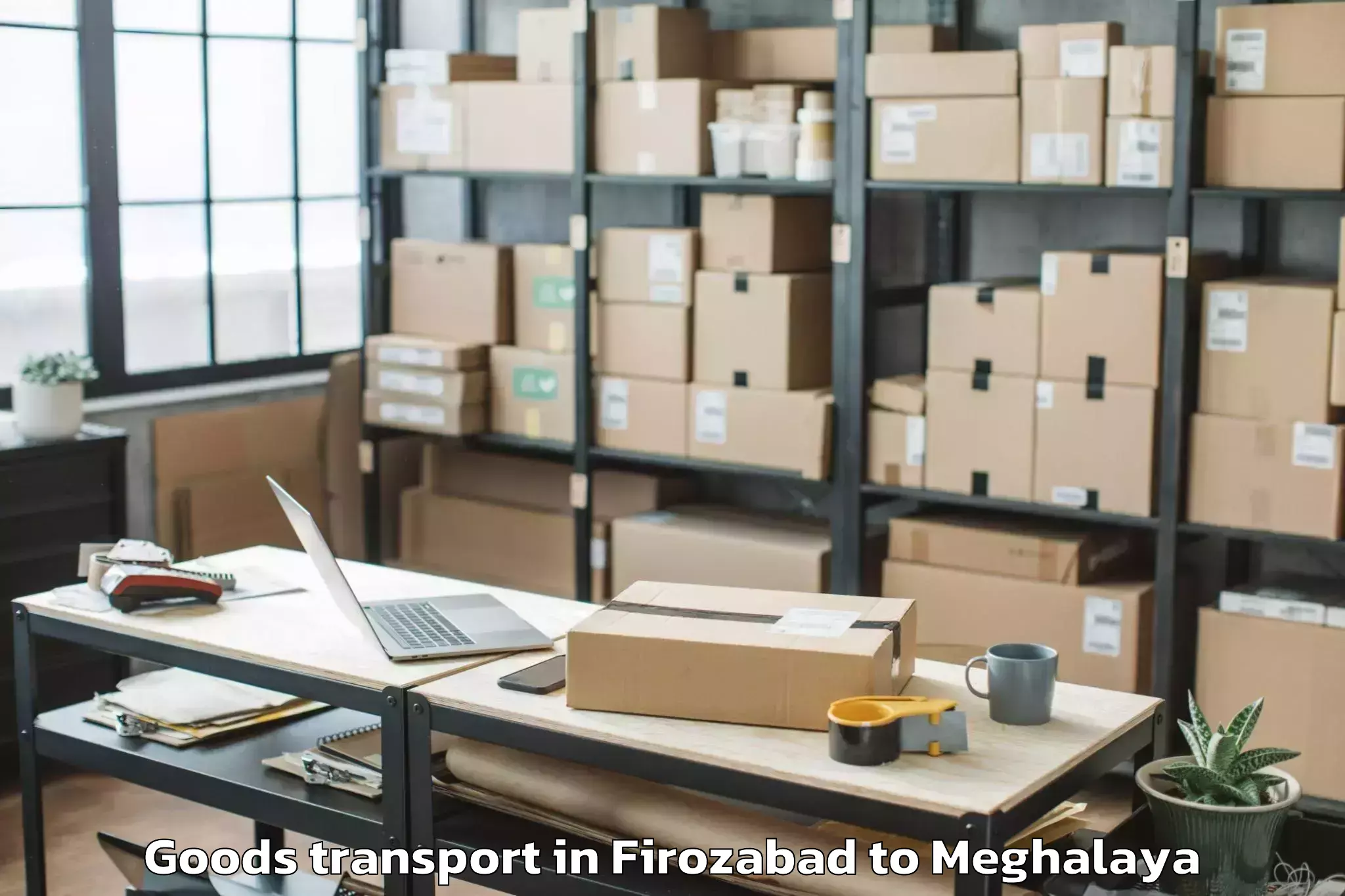 Hassle-Free Firozabad to Mawsynram Goods Transport